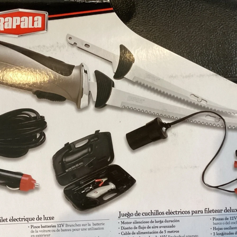 Rapala Deluxe Electric Fillet Knife Set New in Box